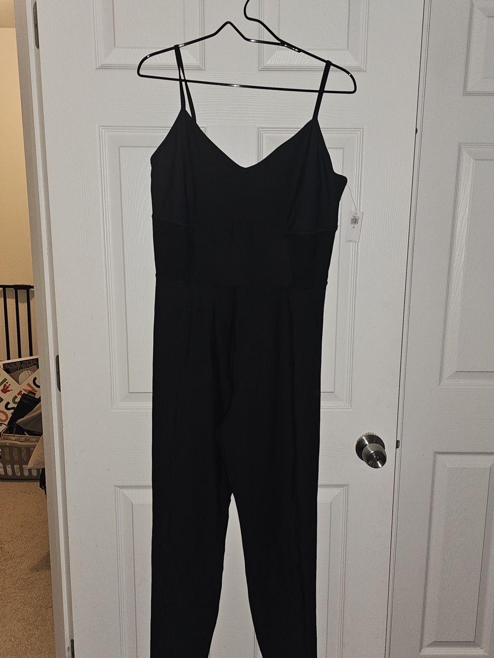 Black Spaghetti-Strap Jumpsuit